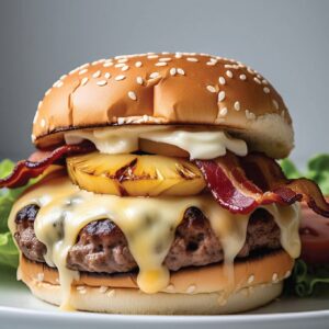 Half Pounder Hawaiian Burger