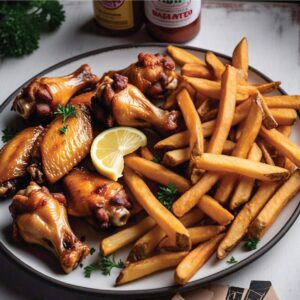 8pcs Spicy Chicken Wings & Chips